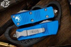 Microtech Troodon Mini Blue OTF Automatic Knife 1.9" Tanto Apocalyptic Stonewash 240-10APBL -Best Knifes Shop 240 10 APBL 3 51094.1669763835