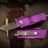 Microtech Troodon Mini OTF Automatic Knife Violet 1.9" Tanto Bronze 240-13VI -Best Knifes Shop 240 13 VI 2 57788.1675024929