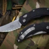 Microtech/Bastinelli "Brachial" Automatic Folding Knife 3.5" Persian Stonewash Serrated 268A-12 -Best Knifes Shop 268A 12 2 31161.1687894839