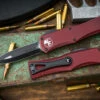 Microtech Hera OTF Automatic Knife Merlot Red 3" Dagger Black 702-1MR