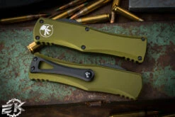 Microtech Hera OTF Automatic Knife OD Green 3" Dagger Black Serrated 702-3 OD -Best Knifes Shop 702 3 OD 2 44071.1681985408