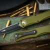Microtech Hera OTF Automatic Knife OD Green 3" Dagger Black Serrated 702-3 OD -Best Knifes Shop 702 3 OD 3 47442.1681985406