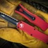 Microtech Hera OTF Automatic Knife Red 3" Dagger Serrated Black 702-3RD -Best Knifes Shop 702 3 RD 14794.1664660317