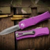 Microtech Hera OTF Automatic Knife Violet 3" Dagger Satin 702-4VI -Best Knifes Shop 702 4 VI 2 91180.1679155331