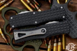 Microtech Hera Frag OTF Automatic Knife Black 3" Drop Point Stonewash 703-10FRS -Best Knifes Shop 703 10 FRS 3 57585.1669066944