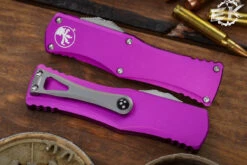 Microtech Hera OTF Automatic Knife Violet 3" Drop Point Stonewash 703-10VI -Best Knifes Shop 703 10 VI 3 93138.1667500830