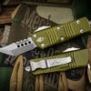 Microtech Troodon Mini Hellhound OTF Automatic Knife OD Green 1.9" Stonewash 819-10ODS -Best Knifes Shop 819 10 ODS 3 61471.1677538668