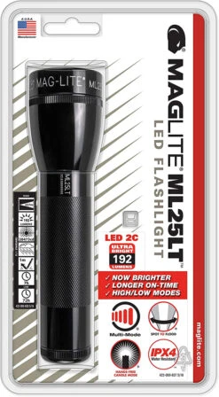 Mag-Lite ML25LT LED Black Flashlight Safety 6"