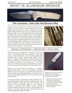 ProTech Runt 5 Custom Bronze Aluminum Fish Scale Automatic Knife 2" Damascus Wharncliffe (CCKS 2022) -Best Knifes Shop Aluminum Bronze 15322.1672763478