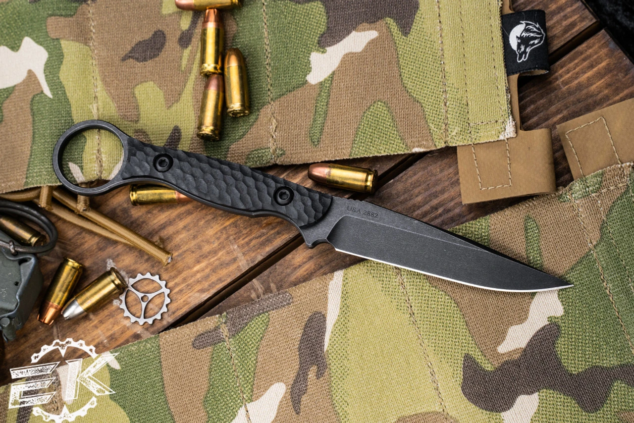 Toor Knives Anaconda Carbon Fixed Blade Knife Black G10 3.75" Black Oxide 4 Toor Knives Anaconda Carbon Fixed Blade Knife Black G10 3.75" Black Oxide - Image 2