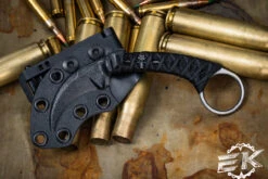 Bastinelli Knives/Doug Marcaida Pika Fixed Blade Knife Tsuka Wrap W/ Menuki 1.5" Stonewash -Best Knifes Shop BAS 202M 5 69813.1689190453