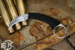 Bastinelli Knives/Doug Marcaida Pika Fixed Blade Knife 1.5" Stonewash Cobra Wrap