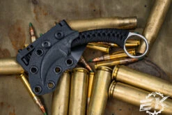 Bastinelli Knives/Doug Marcaida Pika Fixed Blade Knife 1.5" Stonewash Cobra Wrap -Best Knifes Shop BAS 202W 6 18024.1689189976