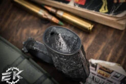 Bastinelli Creations Maxi Bic Full Size Lighter Case, 2 Saints Bronze Reaper Engraved -Best Knifes Shop BAS 229 4 79919.1689790949