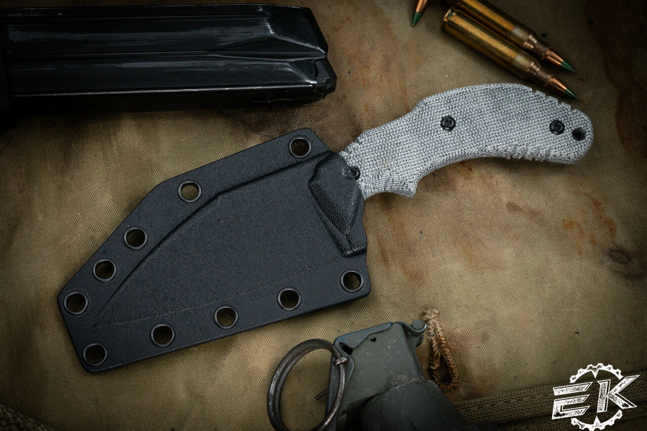 Bastinelli Knives Foreigner Fixed Blade Knife Black Micarta 3.35" PVD 5 Bastinelli Knives Foreigner Fixed Blade Knife Black Micarta 3.35" PVD - Image 3