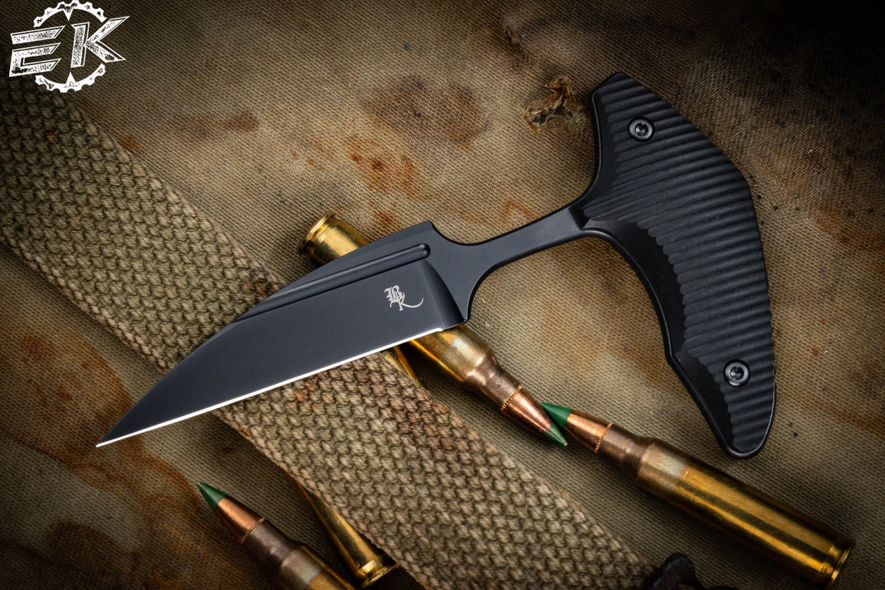 Bastinelli Knives Guilty Push Dagger Knife Black Richlite 2.5" MagnaCut DLC 3 Bastinelli Knives Guilty Push Dagger Knife Black Richlite 2.5" MagnaCut DLC