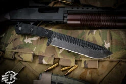 Stroup Knives BK1 Fixed Blade Knife Black G10 7.75" Acid Wash Drop Point -Best Knifes Shop BK1 BLACK G10 3 1 01995.1678948348