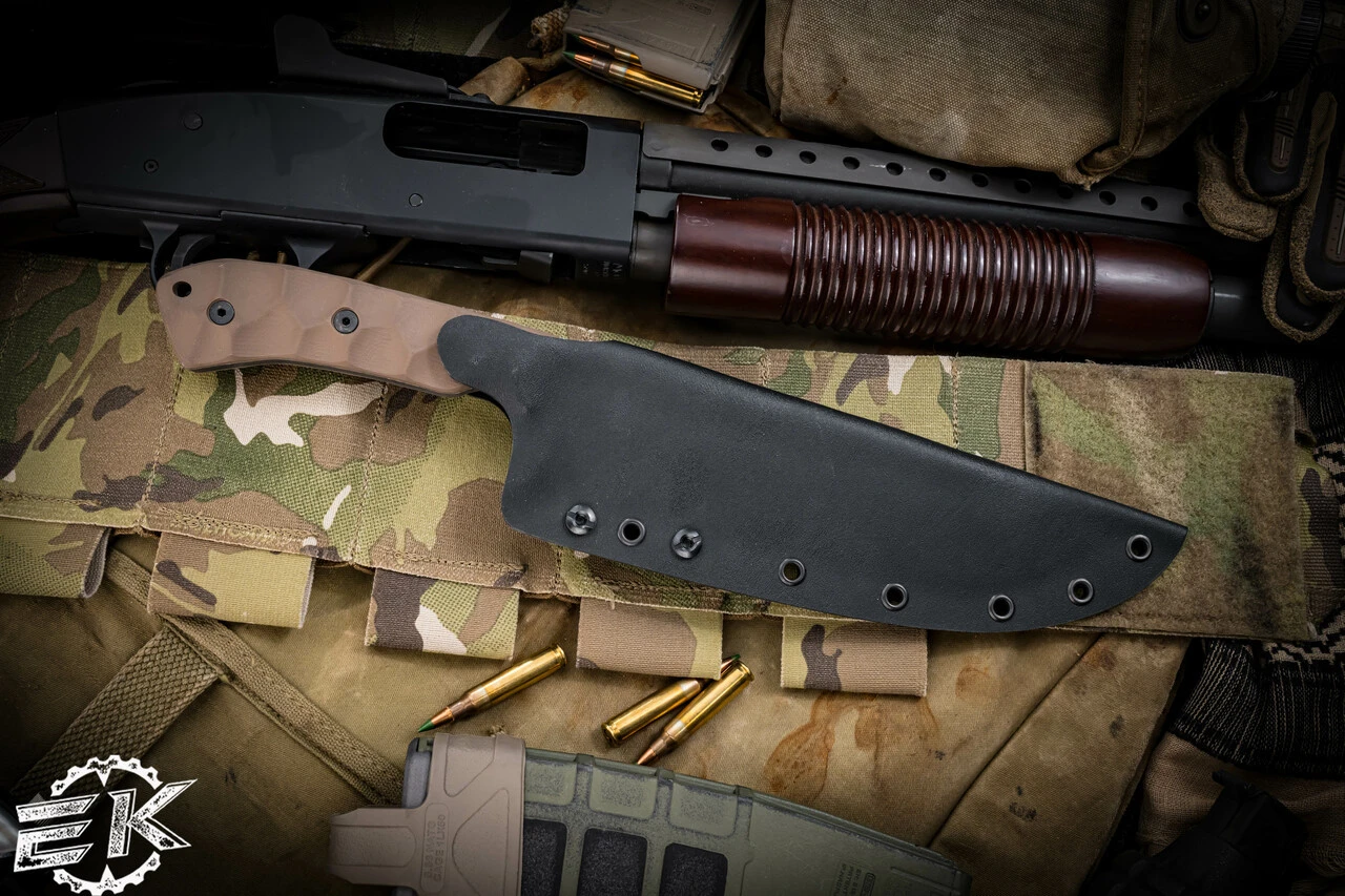 Stroup Knives BK1 Fixed Blade Knife FDE G10 7.75" Acid Wash Drop Point 5 Stroup Knives BK1 Fixed Blade Knife FDE G10 7.75" Acid Wash Drop Point - Image 3