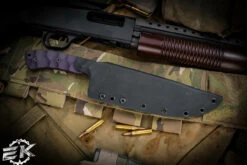 Stroup Knives BK1 Fixed Blade Knife Purple G10 7.75" Acid Wash Drop Point -Best Knifes Shop BK1 PURPLE G10 4 17638.1678949278