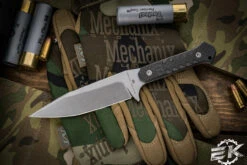 Blackside Customs Fedele X Fixed Blade Knife Carbon Fiber 4.5" Stonewash BSC-FX