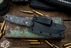 Blackside Customs Kimura Fixed Blade Knife Camo Carbon 4" Tanto Black -Best Knifes Shop BSC K1 CC BK 4 31367.1683045500