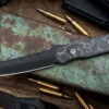 Blackside Customs Kimura Fixed Blade Knife Camo Carbon 4" Tanto Black -Best Knifes Shop BSC K1 CC BK 38360.1683045505