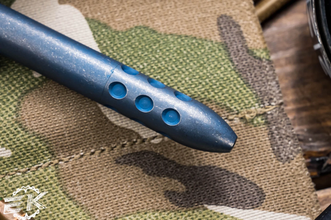Blackside Customs Titanium Pen 5" Blue Blasted Finish 7 Blackside Customs Titanium Pen 5" Blue Blasted Finish - Image 5