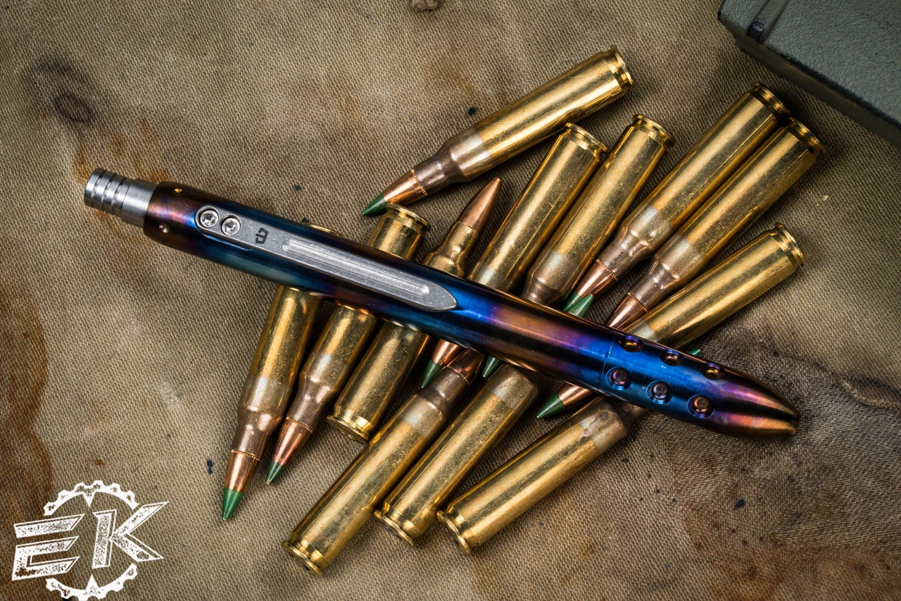 Blackside Customs Flamed Titanium Click Pen 2 3 Blackside Customs Flamed Titanium Click Pen 2