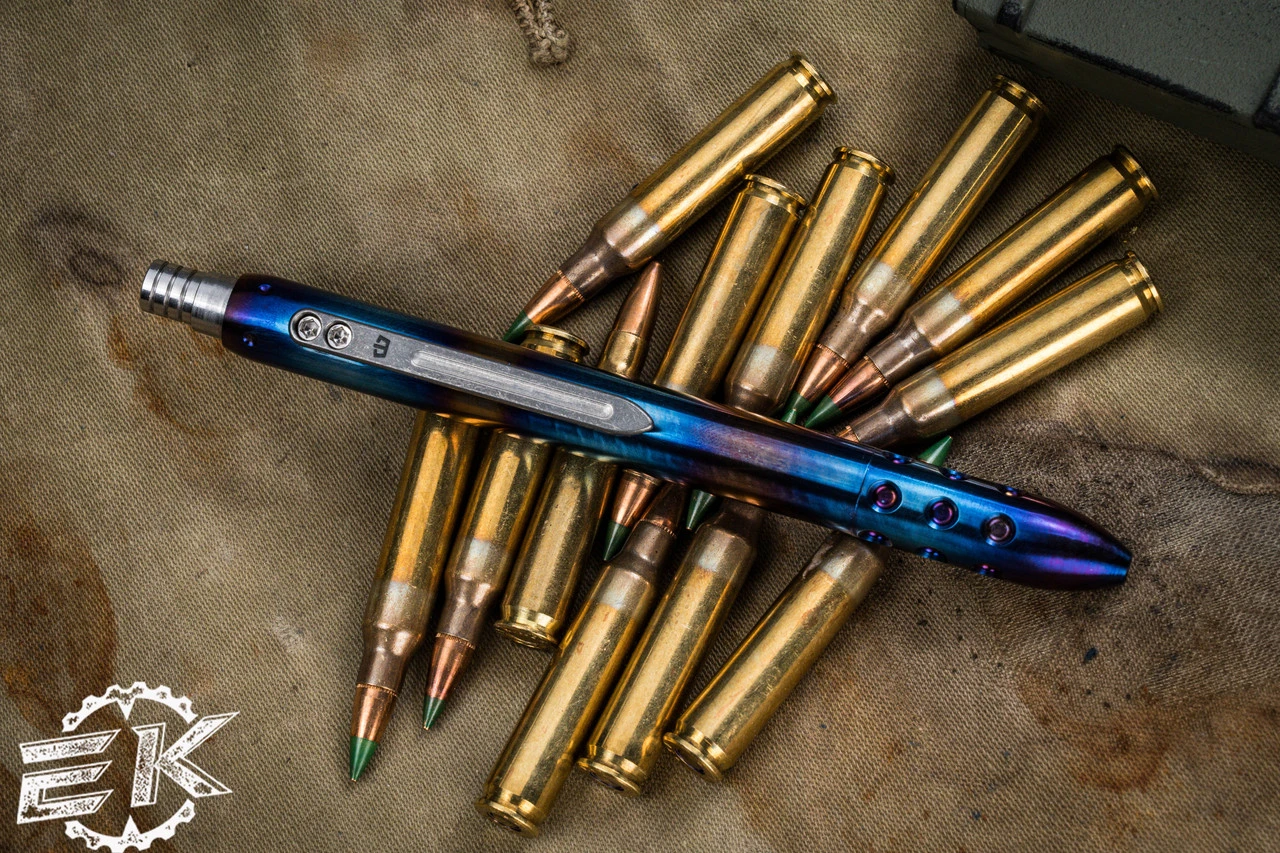 Blackside Customs Flamed Titanium Click Pen 3 3 Blackside Customs Flamed Titanium Click Pen 3