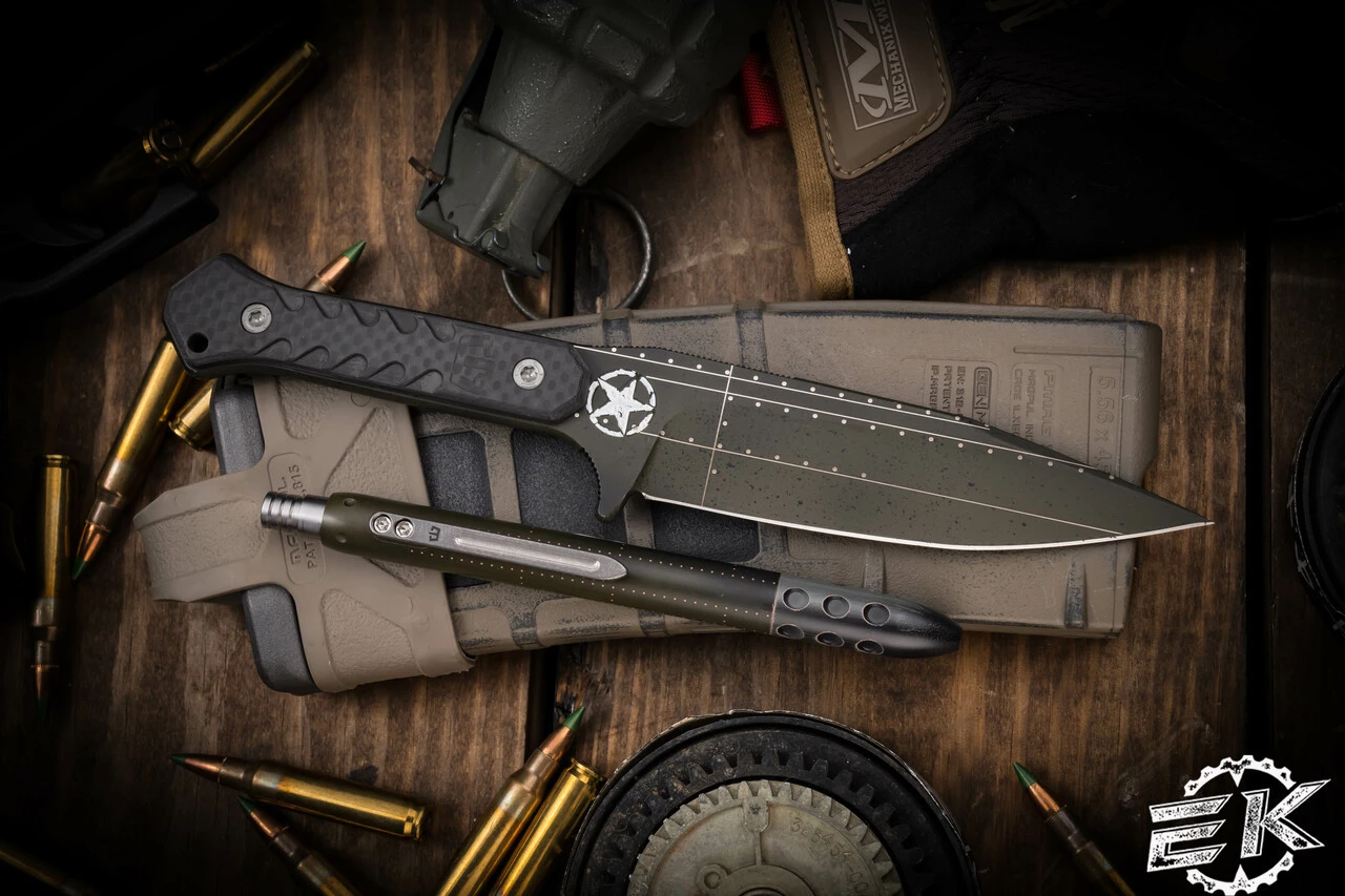 Blackside Customs Fedele X 1943 Set (Knife/Pen) Carbon Fiber 4.5" Cerakote 4 Blackside Customs Fedele X 1943 Set (Knife/Pen) Carbon Fiber 4.5" Cerakote - Image 2