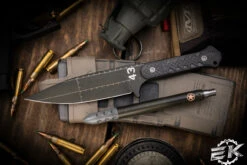 Blackside Customs Fedele X 1943 Set (Knife/Pen) Carbon Fiber 4.5" Cerakote