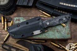 Blackside Customs Plan B Fixed Blade Camo Carbon Handle 4" Black Drop Point -Best Knifes Shop BSC PB CC BK 3 20417.1683045896