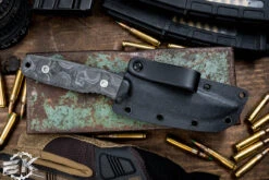 Blackside Customs Plan B Fixed Blade Camo Carbon Handle 4" Black Drop Point -Best Knifes Shop BSC PB CC BK 4 42178.1683045897