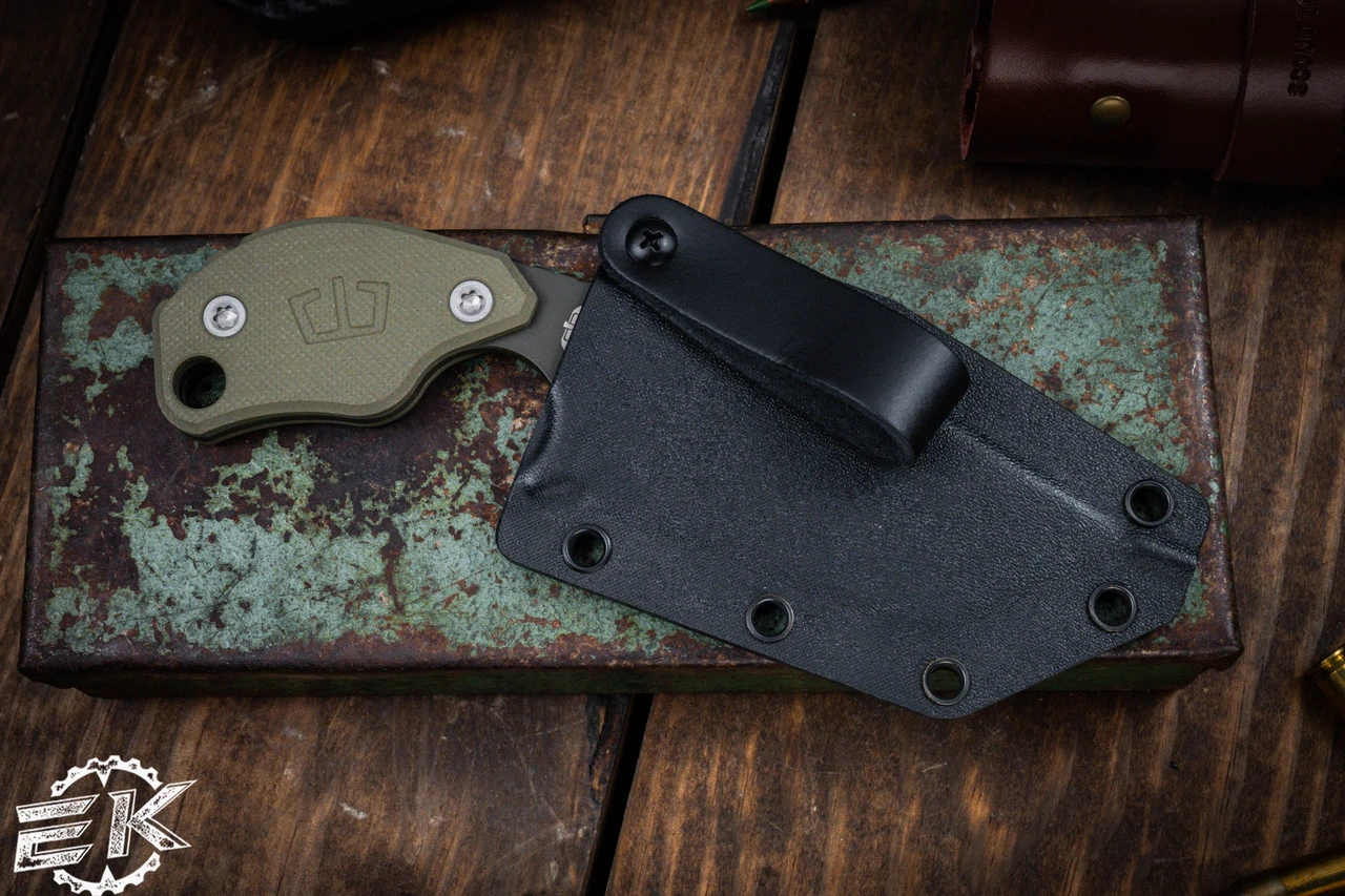 Blackside Customs/Strider Knives SLCC Fixed Blade Knife OD G10 3.75" Green 6 Blackside Customs/Strider Knives SLCC Fixed Blade Knife OD G10 3.75" Green - Image 4