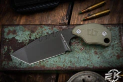 Blackside Customs/Strider Knives SLCC Fixed Blade Knife OD G10 3.75" Green