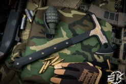 Blackside Customs Rykochet Tomahawk G10 Handle 15" Titanium Bronze Plate PVD Finish