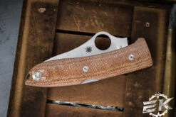 Spyderco SpyOpera Lockback Knife Brown Canvas Micarta 2.9" Satin M390 C255CMP 11 Spyderco SpyOpera Lockback Knife Brown Canvas Micarta 2.9" Satin M390 C255CMP -Best Knifes Shop C255CMP 2 06979.1689111367