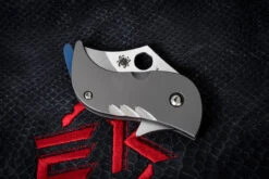 Spyderco Pochi Folding Knife Titanium 1.58" S45VN Satin Clip Point C256TIP -Best Knifes Shop C258TIP Closed 85935.1668124350