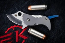 Spyderco Pochi Folding Knife Titanium 1.58" S45VN Satin Clip Point C256TIP