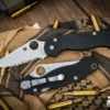 Spyderco Para Military 2 Folding Knife Black G10 3.4" Satin SpyderEdge Serrated C81GS2