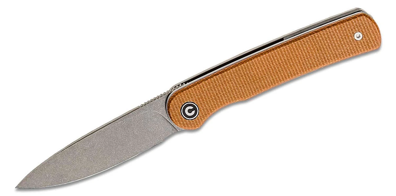 CIVIVI Stylum Front Flipper/Slip Joint Knife Brown Micarta 2.9" Stonewash C20010B-A 3 CIVIVI Stylum Front Flipper/Slip Joint Knife Brown Micarta 2.9" Stonewash C20010B-A