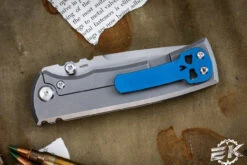 Chaves Knives Ultramar Redencion Street Titanium Folding Knife, Dark Blue Skull Clip/Backspacer 3.25" Tanto 12 Chaves Knives Ultramar Redencion Street Titanium Folding Knife, Dark Blue Skull Clip/Backspacer 3.25" Tanto -Best Knifes Shop CK ST RT CB15 Blue Clip BS 54393.1687550782
