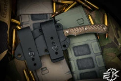 RMJ Tactical "Coho" Fixed Blade Knife Hyena Brown G10 3" Tungsten Cerakote -Best Knifes Shop COHO Nitro V Hyena Brown 2 64469.1680286924