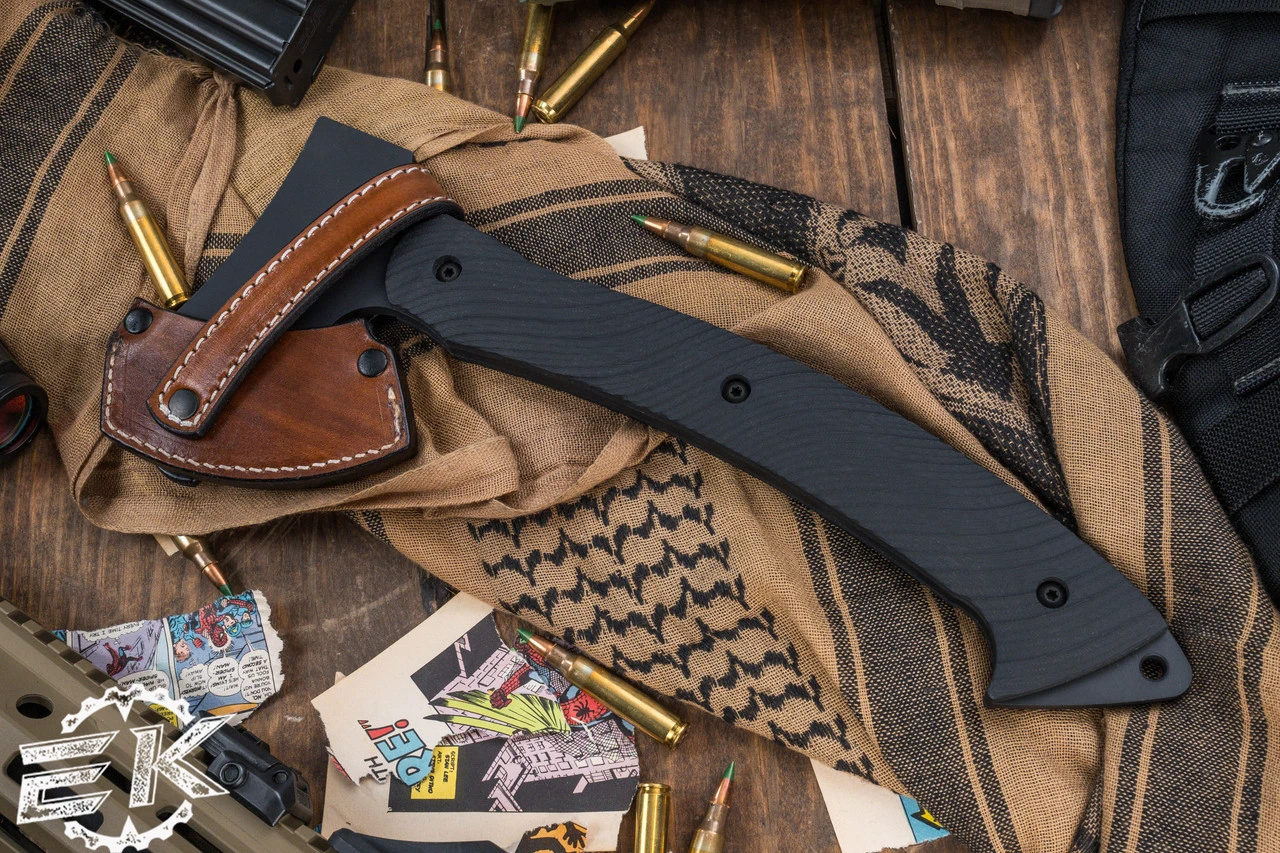 Toor Knives Camp Axe Fixed Blade Knife Shadow Black G10 12" Black 5 Toor Knives Camp Axe Fixed Blade Knife Shadow Black G10 12" Black - Image 3