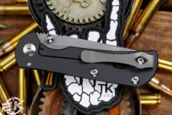 Toor Knives "Chasm" Black Titanium Folding Knife 3.25" Tanto Stonewash FL154T -Best Knifes Shop Chasm T Black 85154018 3 43207.1669090742