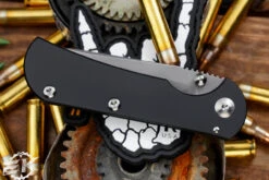 Toor Knives "Chasm" Black Titanium Folding Knife 3.25" Tanto Stonewash FL154T -Best Knifes Shop Chasm T Black 85154018 4 76390.1669090742