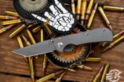 Toor Knives "Chasm" Titanium Folding Knife 3.25" Tanto Stonewash FL154T