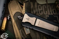 Marfione Custom "Combat Troodon" Copper Accents OTF Knife 3.8" Vines Roses Dagger -Best Knifes Shop Combat Troodon Double Edge Vines Roses Pattern Vegas Forge Damascus Hefted Black Alloy w Copper Ringed Hardware S N 014 6 94622.1676570384