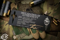 Marfione Custom "Combat Troodon" Copper Accents OTF Knife 3.8" Vines Roses Dagger -Best Knifes Shop Combat Troodon Double Edge Vines Roses Pattern Vegas Forge Damascus Hefted Black Alloy w Copper Ringed Hardware S N 014 9 38390.1676570389