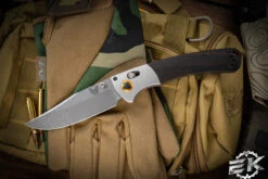 Benchmade Hunt Crooked River AXIS Folding Knife Dymondwood 4" Satin 15080-2